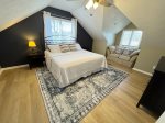 Primary bedroom is on the upper level